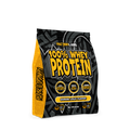Faction Labs 100% Whey Protein package with yellow and black design on a white background