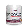 OxyShred supplement container with EHP Labs branding on a white background