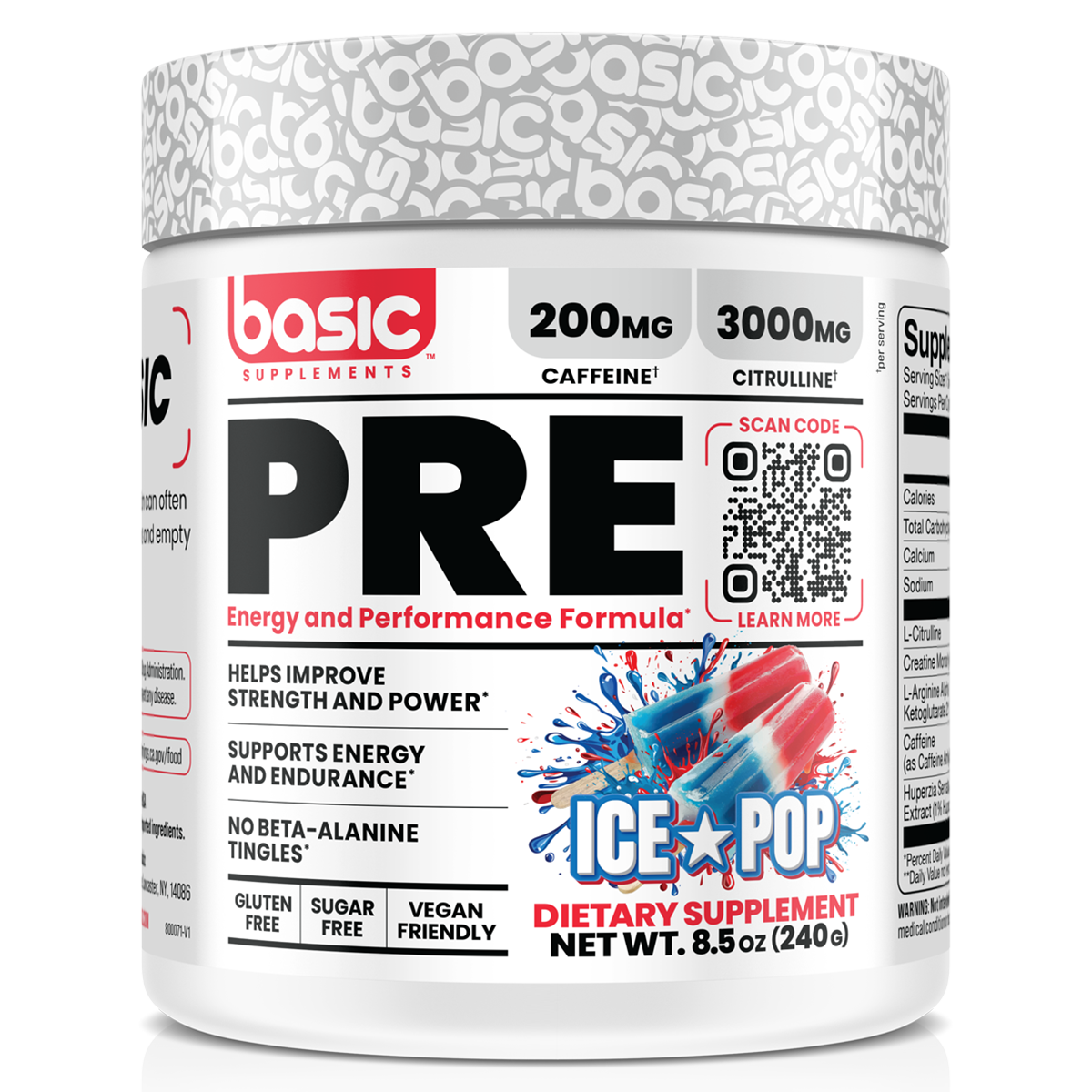 Basic Supplements PRE Energy and Performance Formula