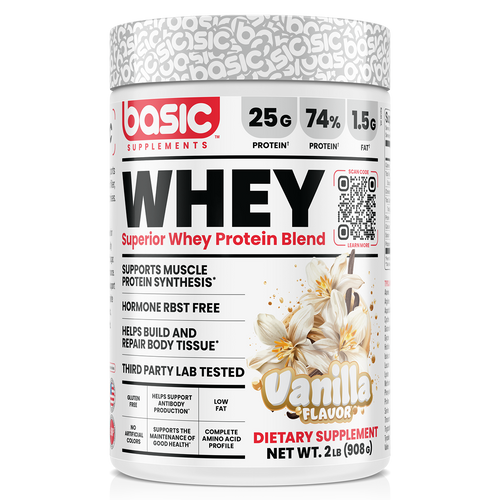 Basic Supplements Whey Protein Blend Vanilla 2LB