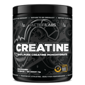 Black container of Faction Labs Creatine powder on a white background