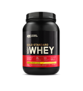 Optimum Nutrition Gold Standard 100% Whey protein powder container on a white background