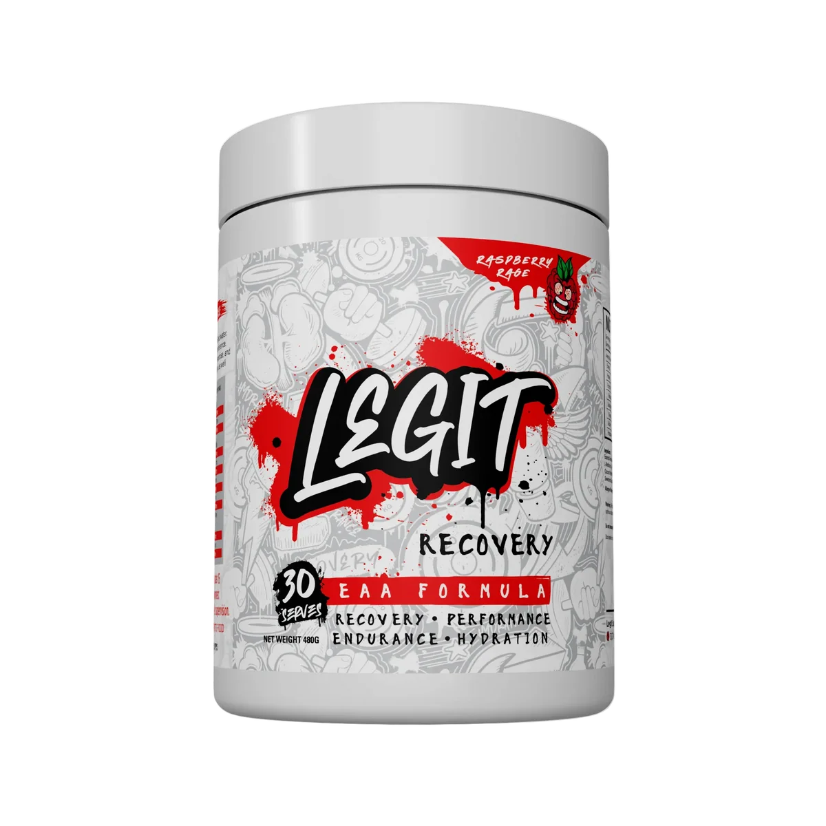 Legit Recovery EAA Formula Raspberry Rage 480g