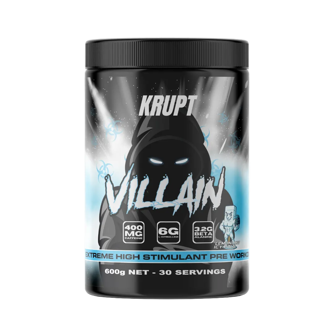 Krupt Villain supplement container on a white background