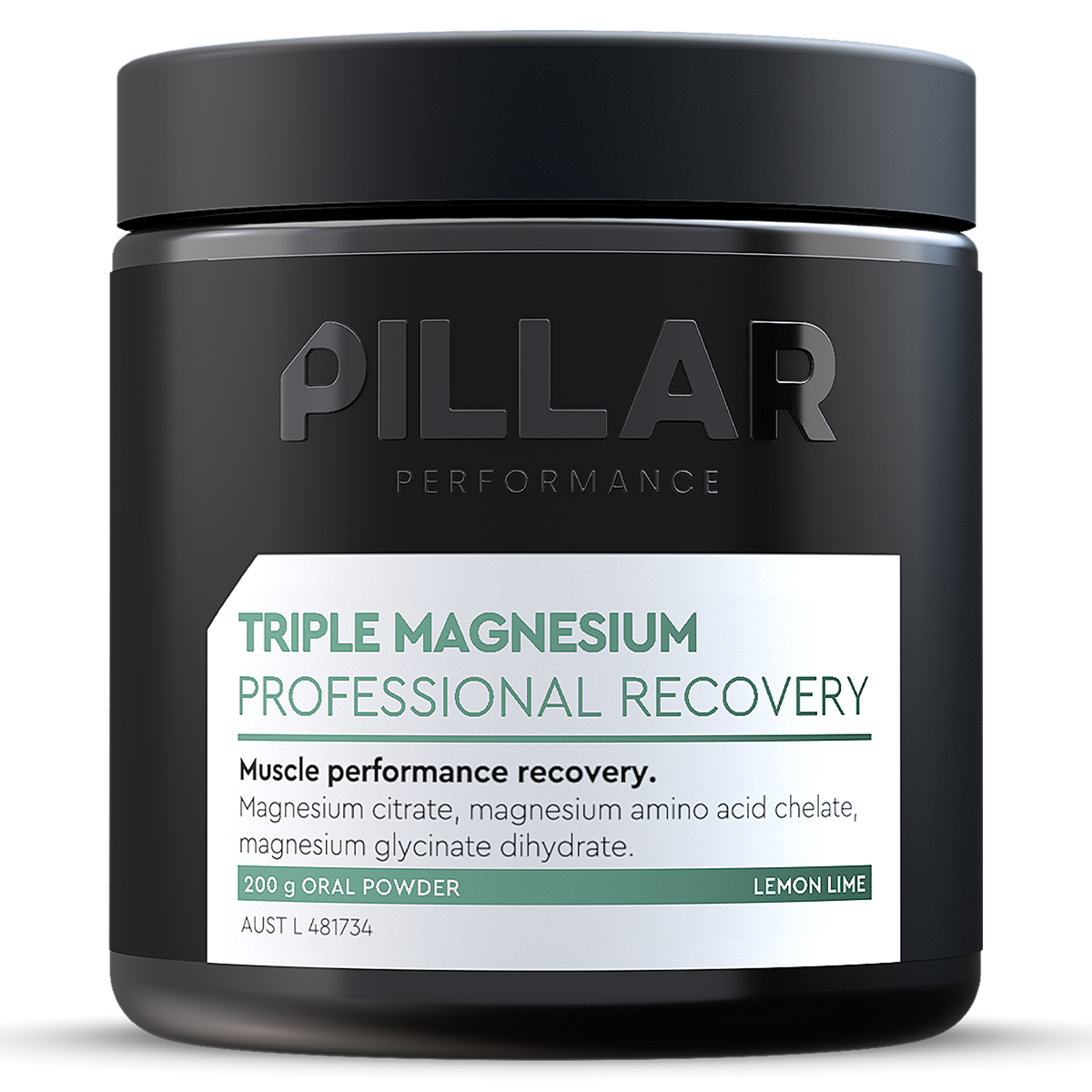 Pillar Performance Triple Magnesium Professional Recovery 200g Powder Lemon Lime