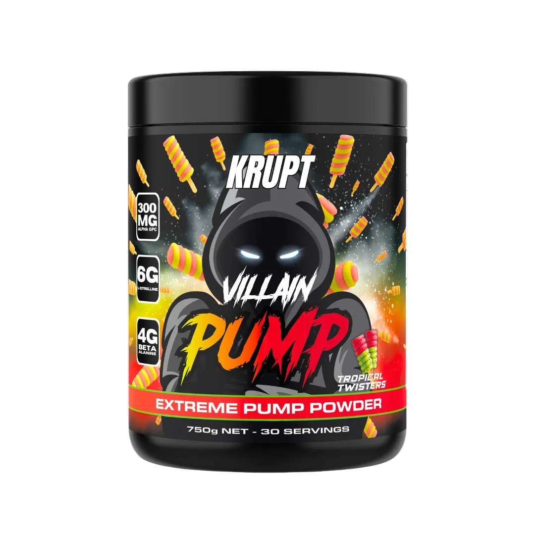 Krupt Villain Pump Extreme Pump Powder container on a white background