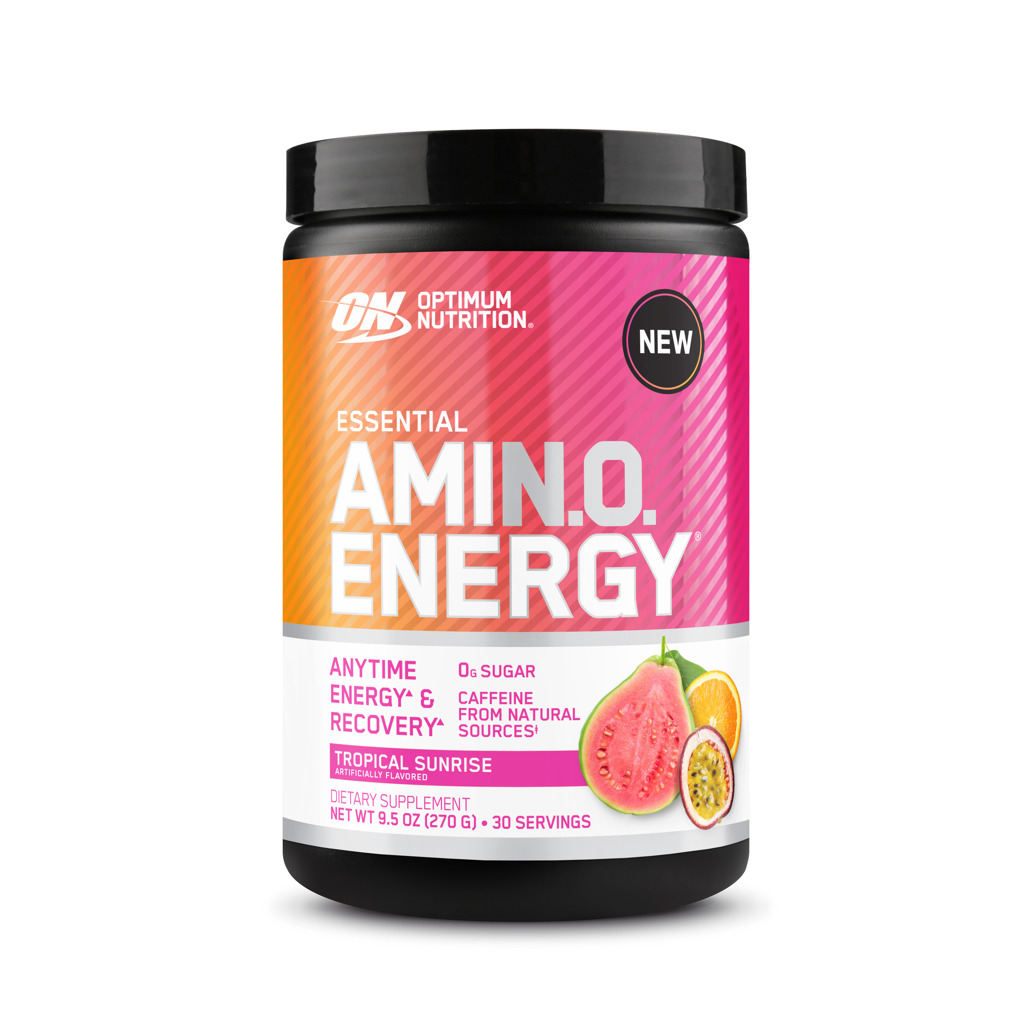 Optimum Nutrition Amino Energy supplement container on a white background