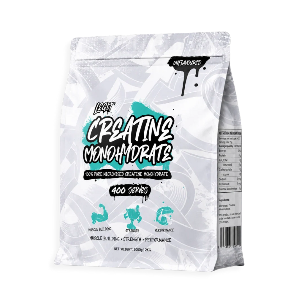 Legit Creatine Monohydrate 2kg Bag Unflavoured 400 Serves