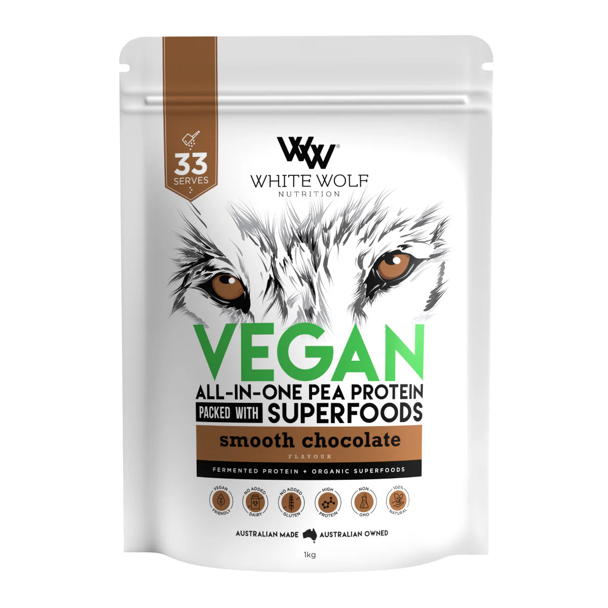 White Wolf Nutrition Vegan All-In-One Pea Protein - Creamy Vanilla 400g