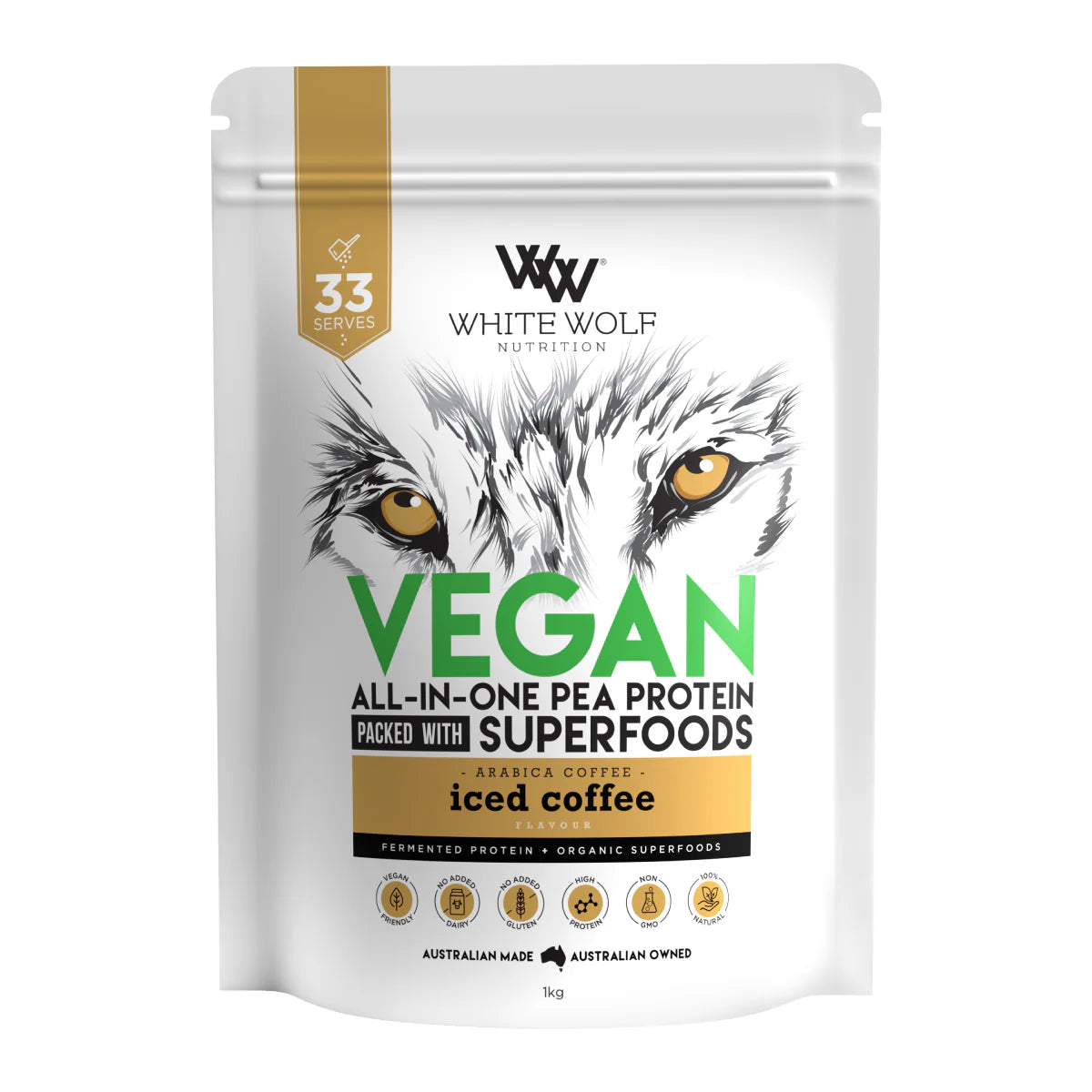 White Wolf Nutrition Vegan All-In-One Pea Protein - Creamy Vanilla 400g