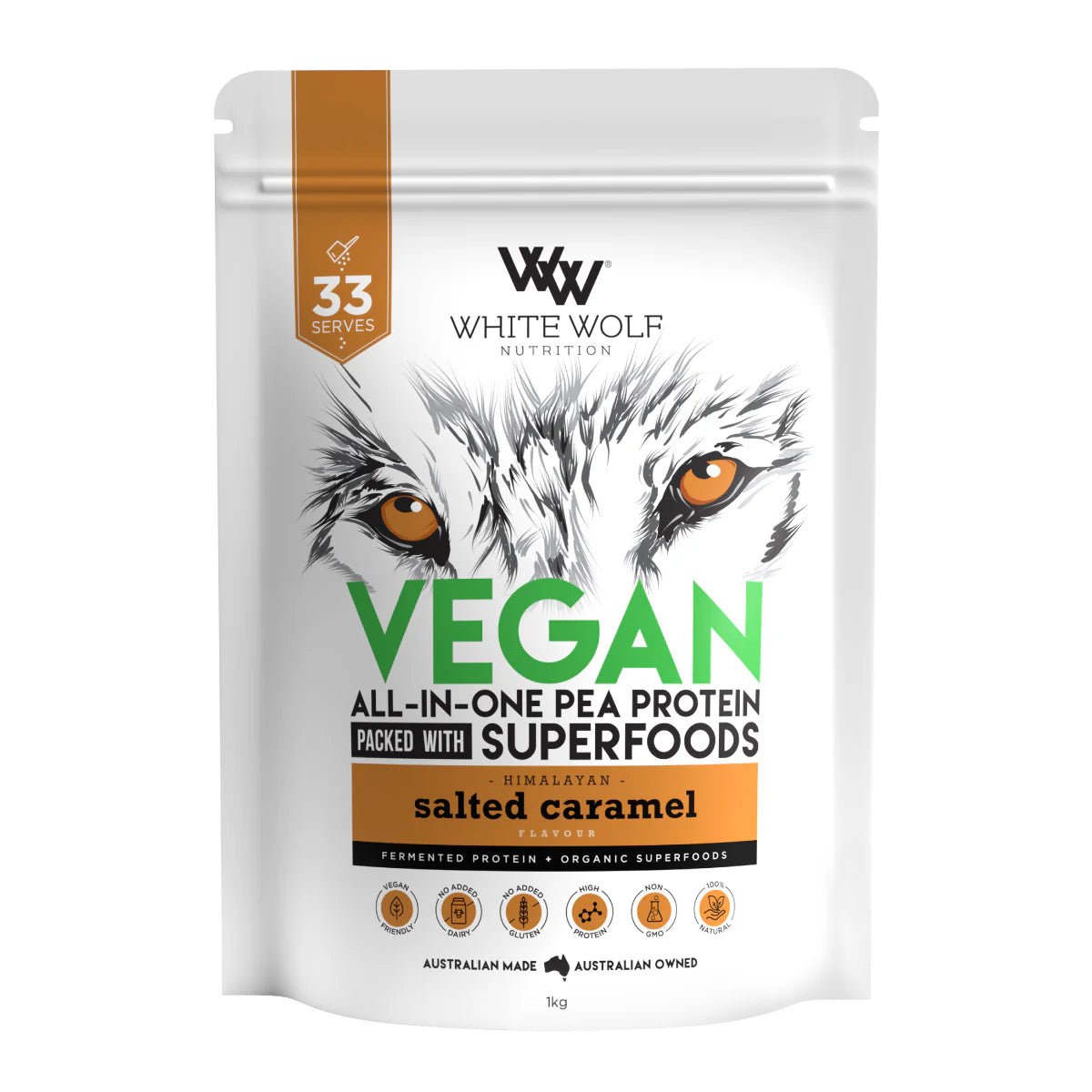 White Wolf Nutrition Vegan All-In-One Pea Protein - Creamy Vanilla 400g
