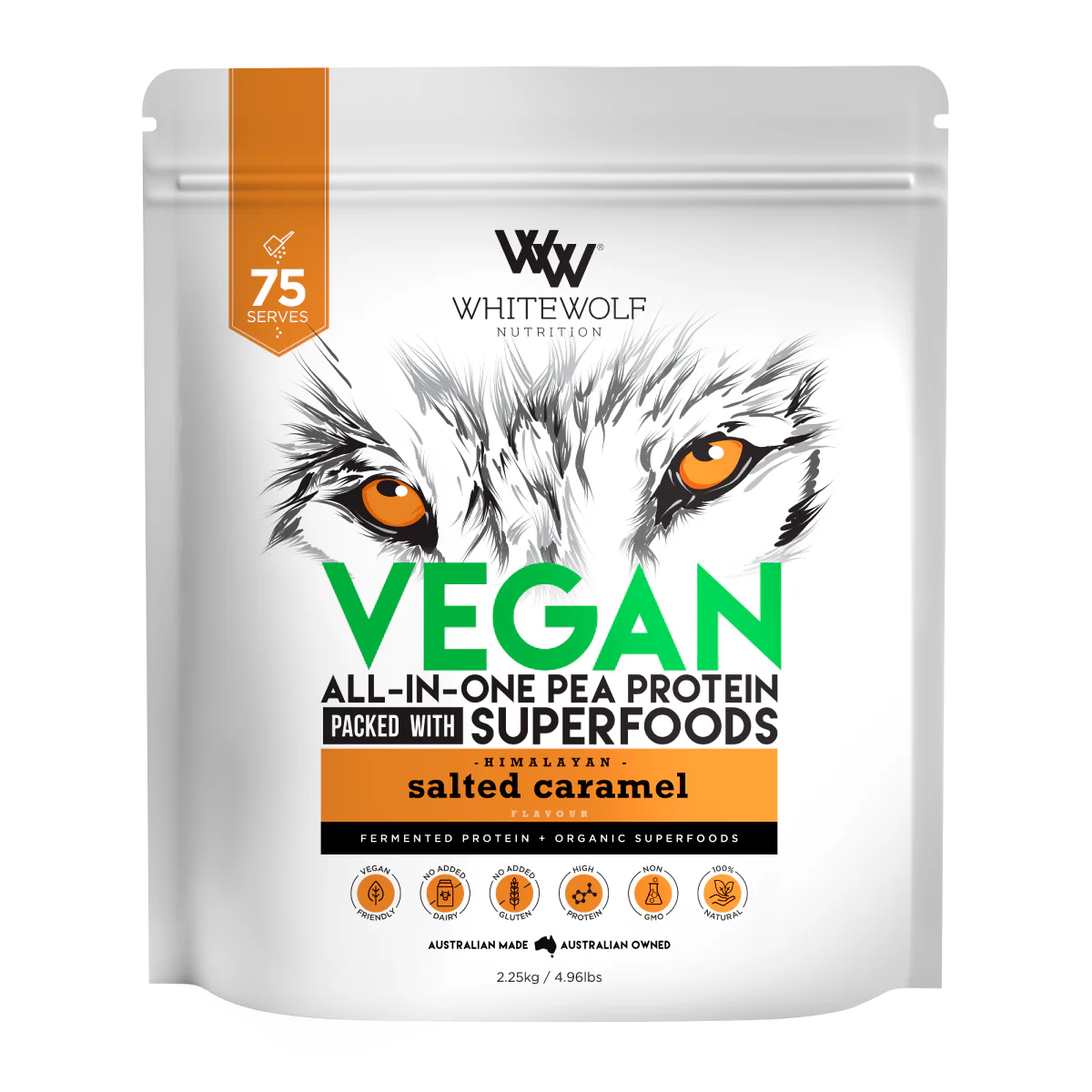 White Wolf Nutrition Vegan All-In-One Pea Protein - Creamy Vanilla 400g