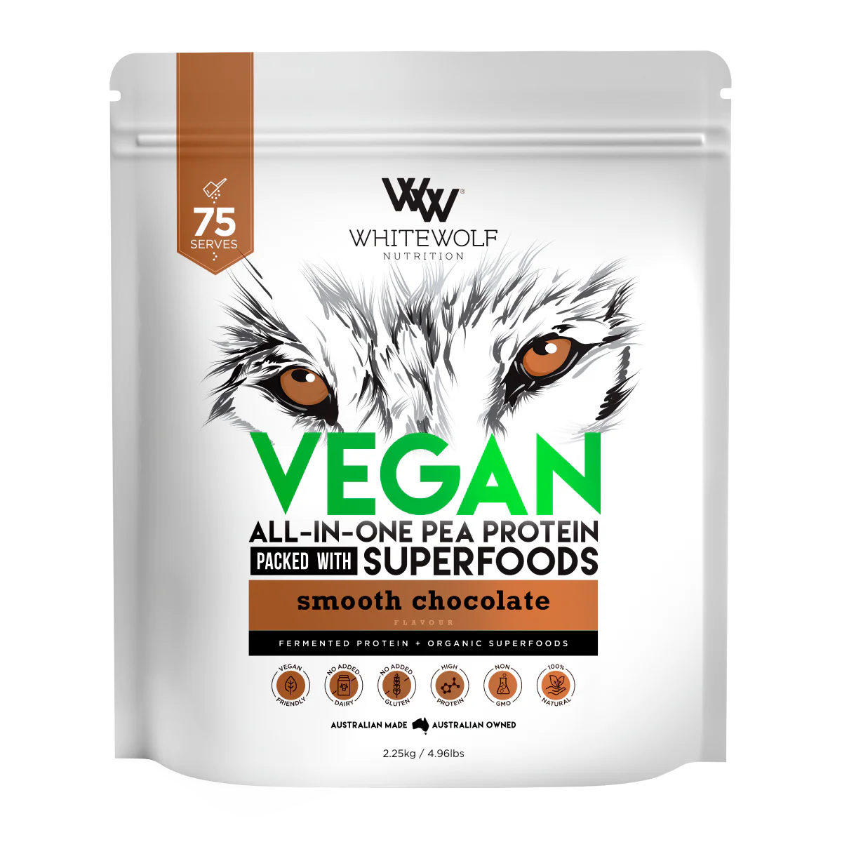 White Wolf Nutrition Vegan All-In-One Pea Protein - Creamy Vanilla 400g