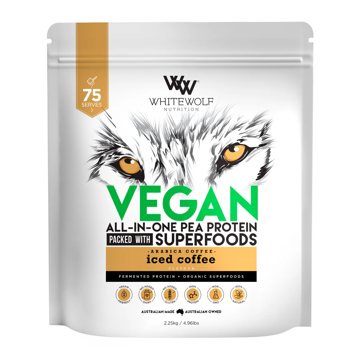 White Wolf Nutrition Vegan All-In-One Pea Protein - Creamy Vanilla 400g