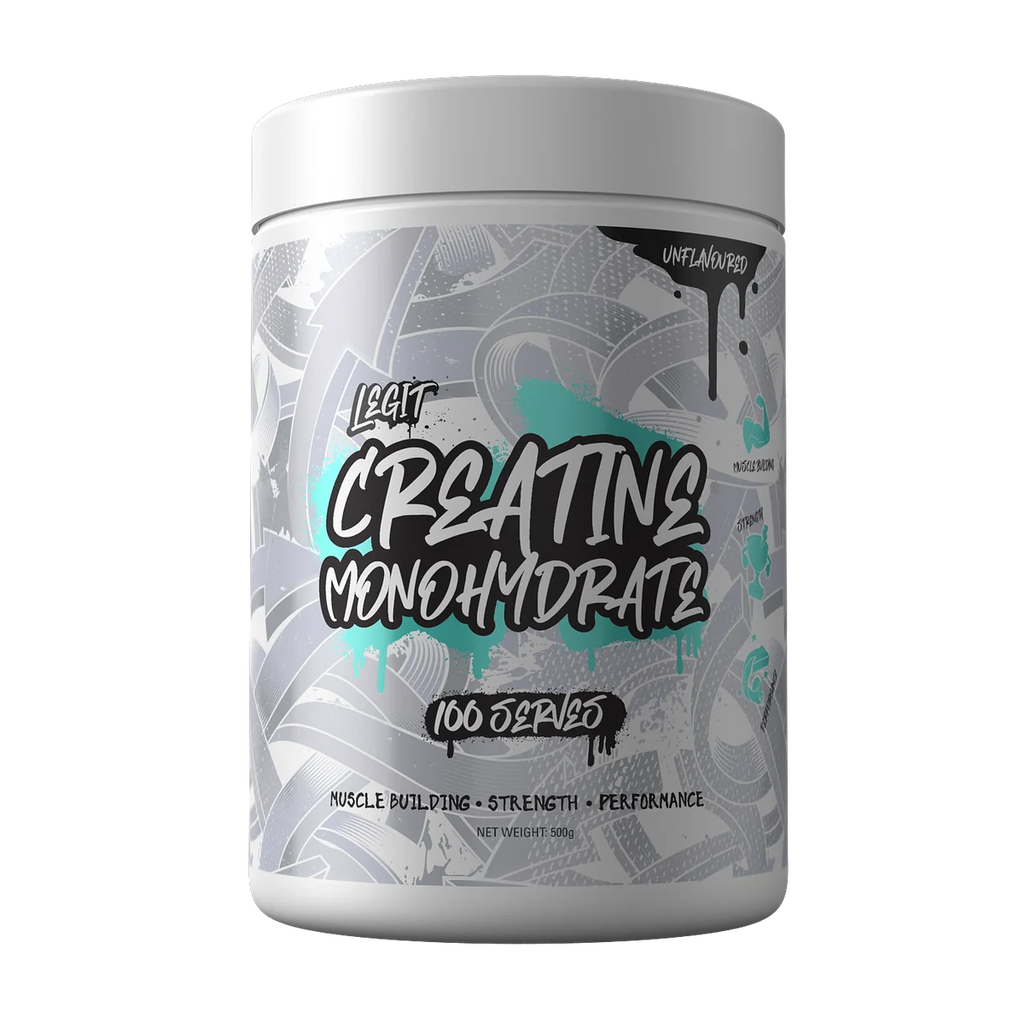 Legit Creatine Monohydrate 500g Tub Unflavoured 100 Serves