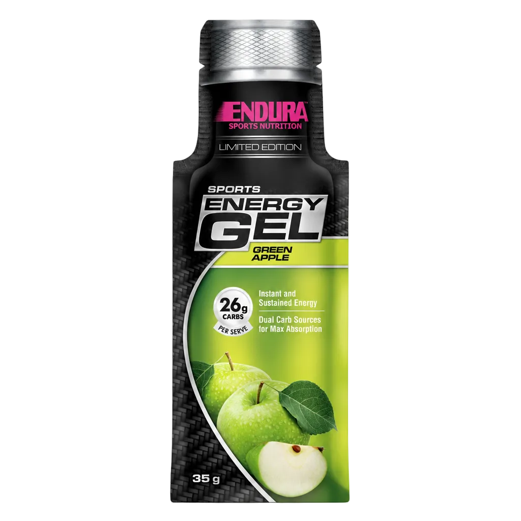 Endura Energy Gel Green Apple on white