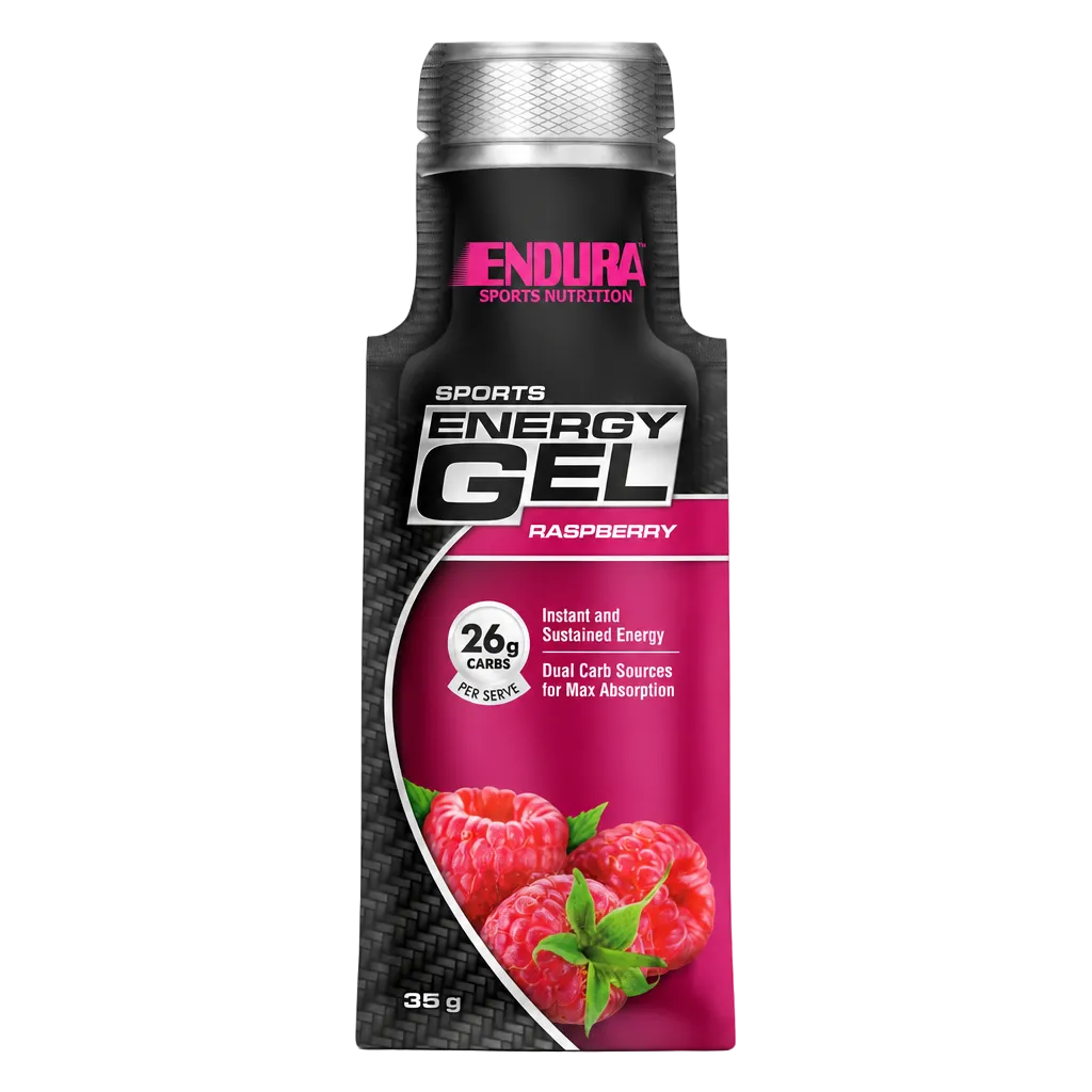 Endura Energy Gel Raspberry on white