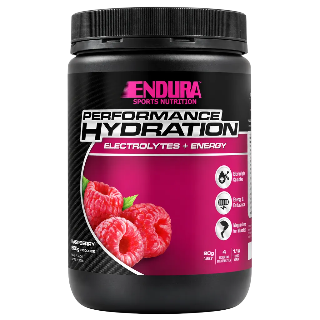 Endura Performance Hydration Raspberry on white