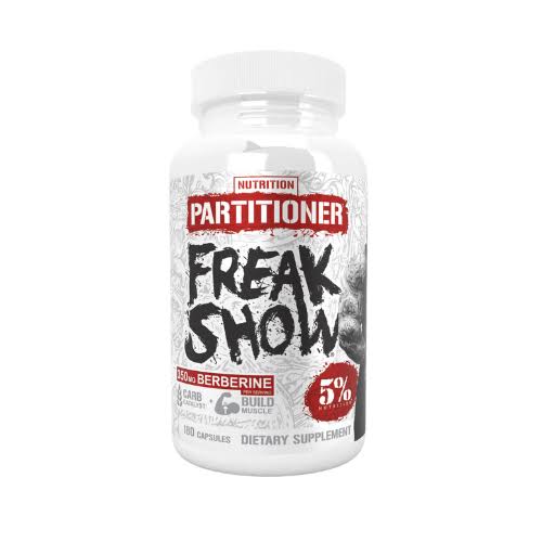 Rich Piana 5% Nutrition Freak Show Partitioner 180 Capsules Berberine