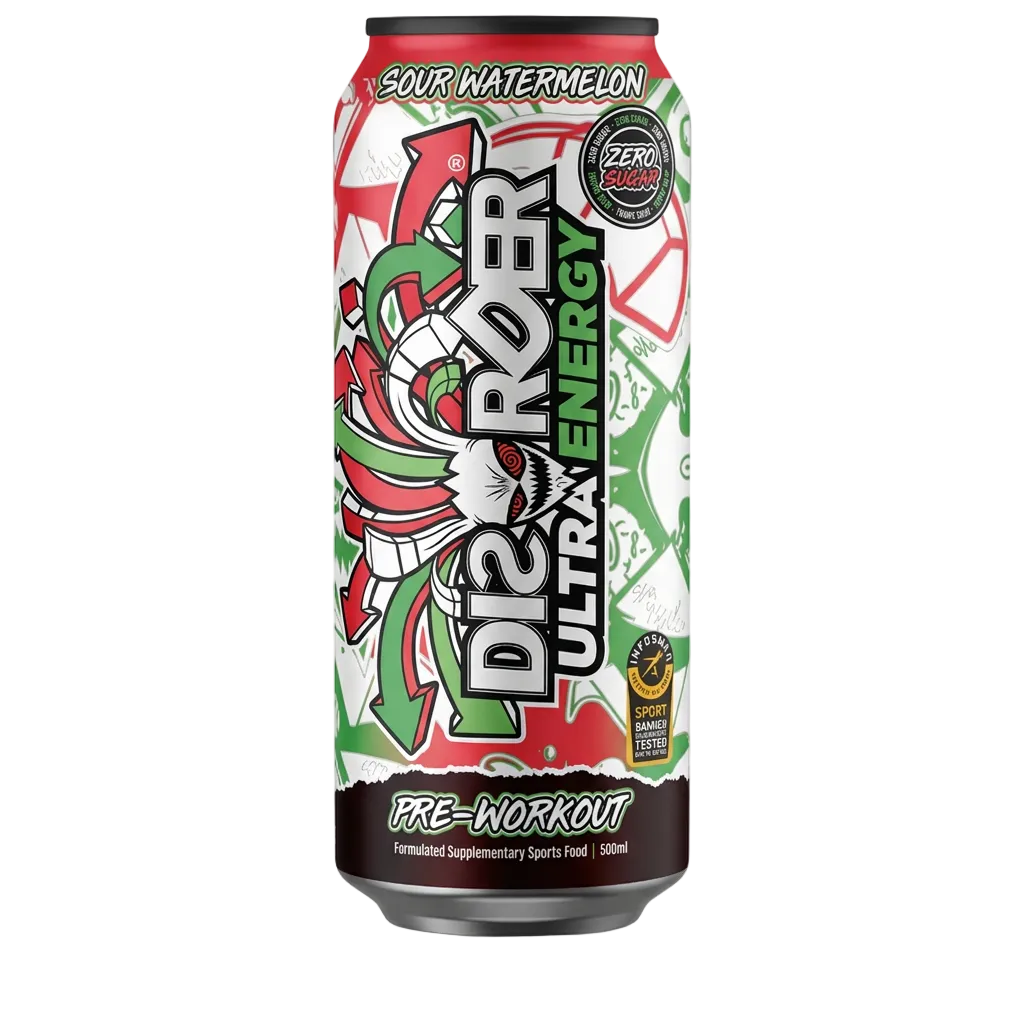 Sour Watermelon, red and green can mockup